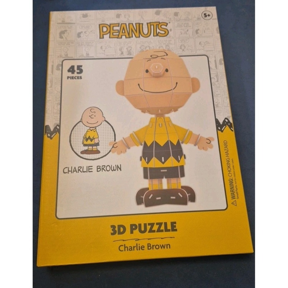 NEW & RARE🥜Peanuts Charlie Brown‎ 3D Puzzle🧩45 Pieces🎁 Nostalgia Gift